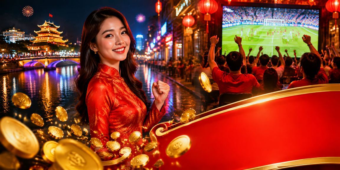 Không gian casino sôi động về đêm tại Huế với ánh đèn neon và người chơi slots