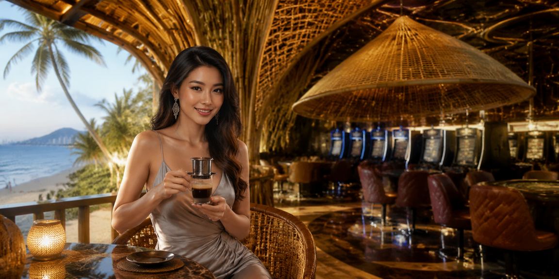 Người phụ nữ đội nón lá tại Vũng Tàu theo dõi kèo cá cược trực tuyến